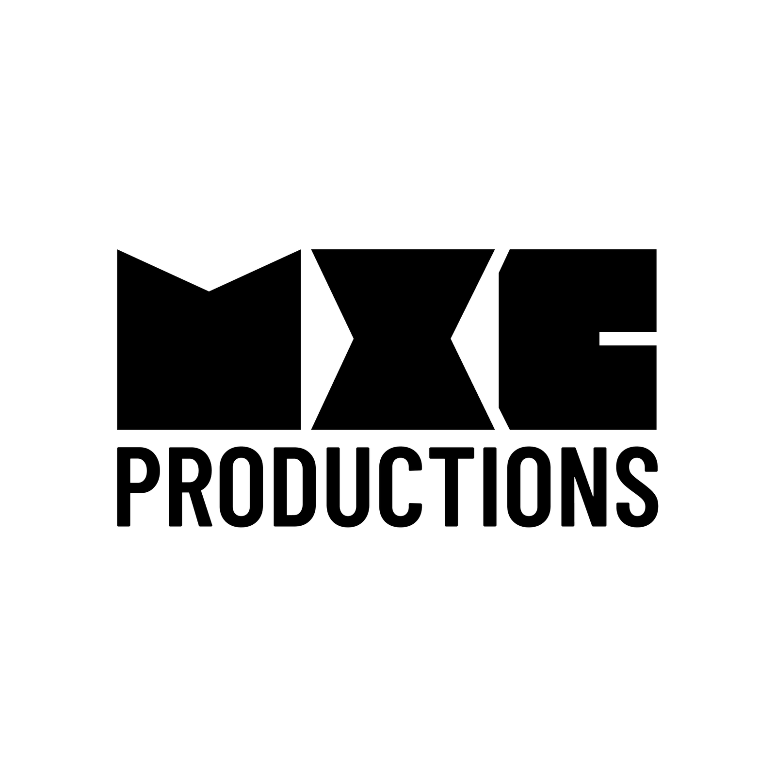 LOGO BLANC MXC PRODUCTIONS - STUDIO DE MUSIQUE
